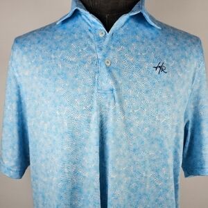 Greg Norman Collection Men's Aqua Golf Polo Casual Sport Size L